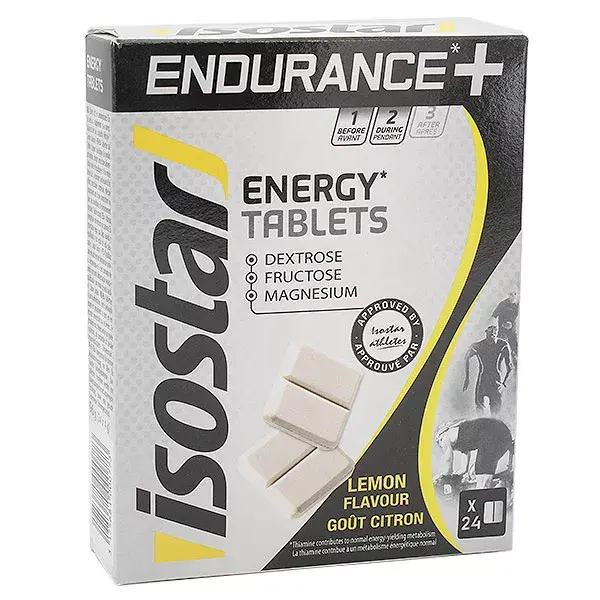 Comprimidos energéticos Isostar Energy sabor limão, 24 unidades