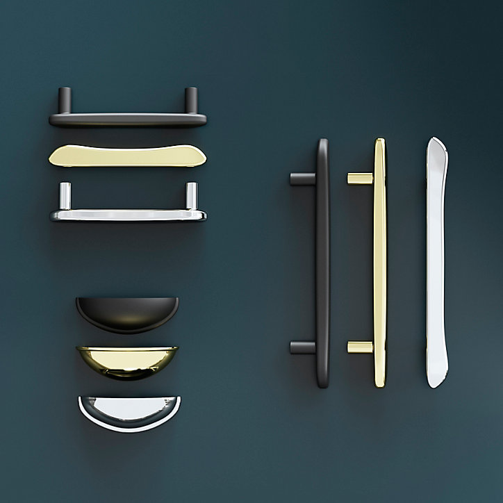 Poignée de meuble en T GoodHome Armel aluminium mat noir l.120mm x l.17mm x H. 30mm entraxe 96mm