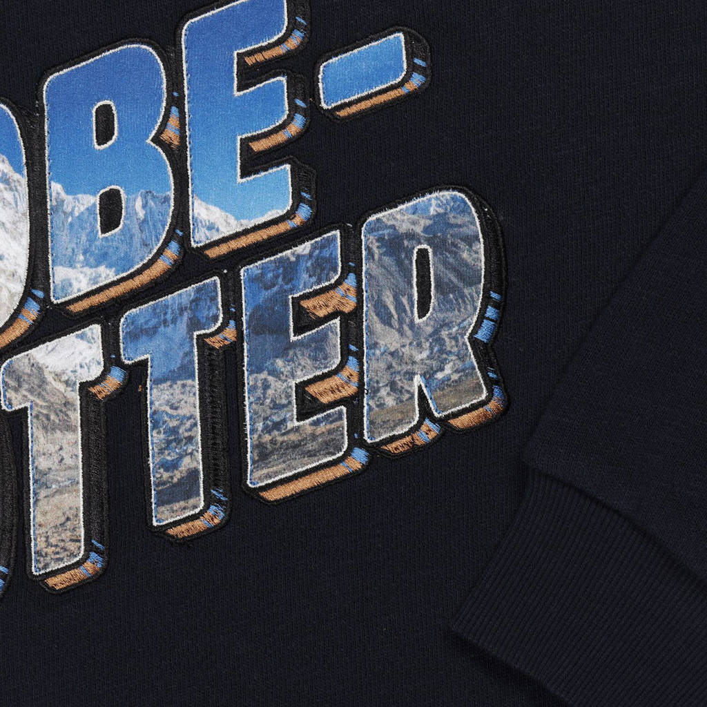 Tumble 'n Dry sweater Arctic met tekst donkerblauw