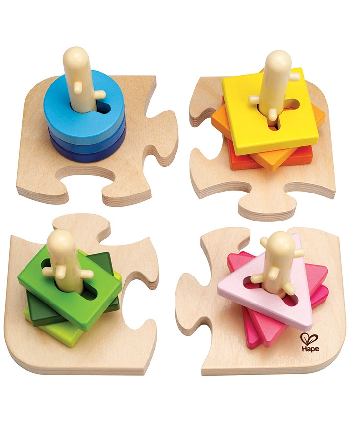 Kreatives Steckpuzzle 16-teilig aus Holz