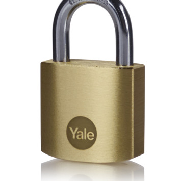 Yale Hangslot messing 30 mm gelijksluitend 2 stuks