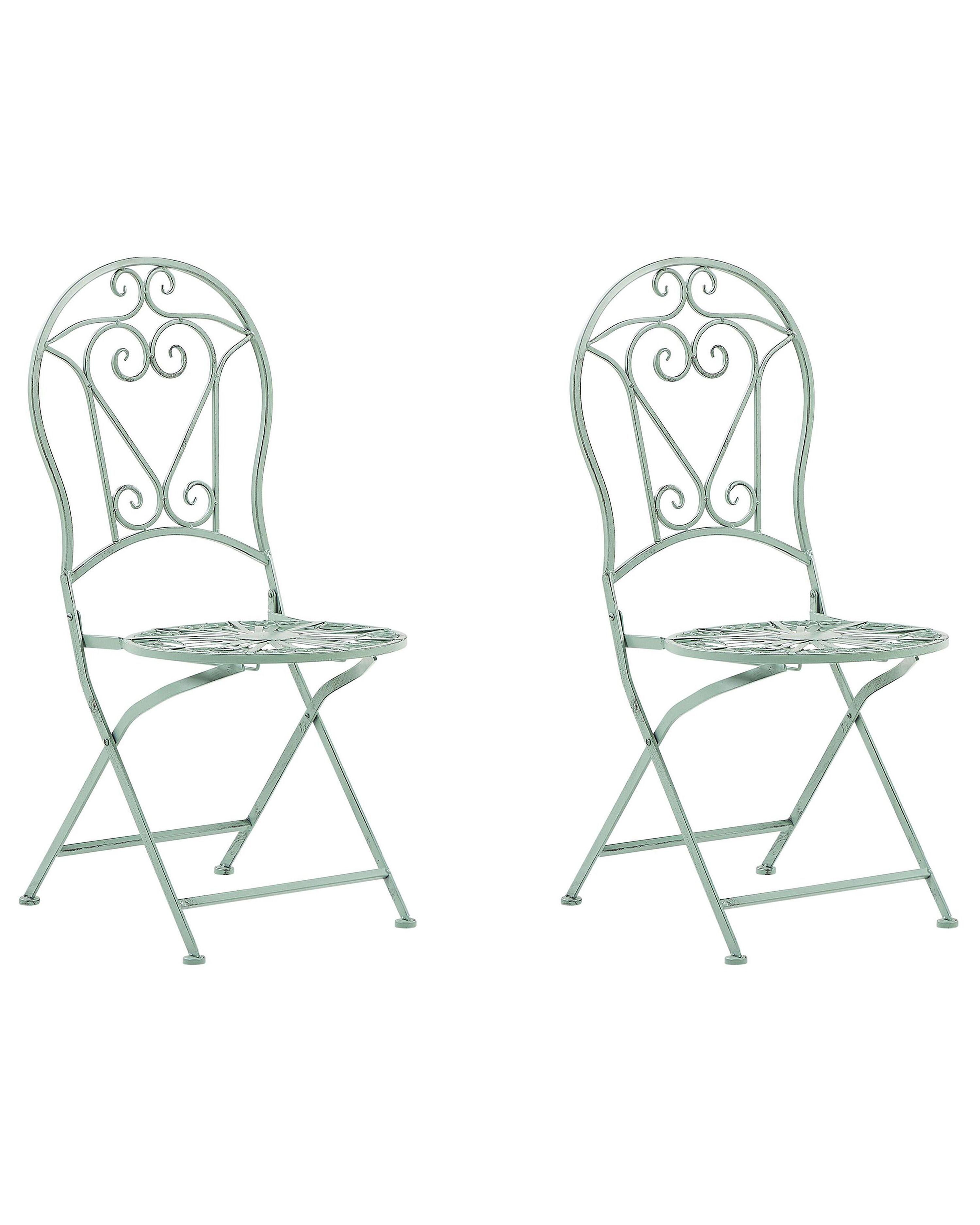 Set van 2 tuinstoelen TRENTO Metaal Lichtgroen