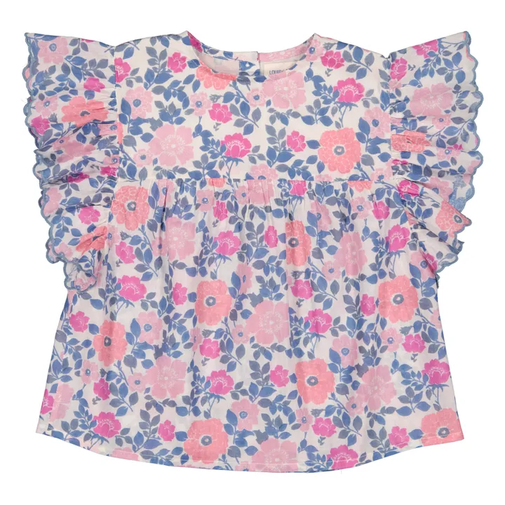Louis Louise Blouse Jasmin Fleurie et Métallisée | Beige