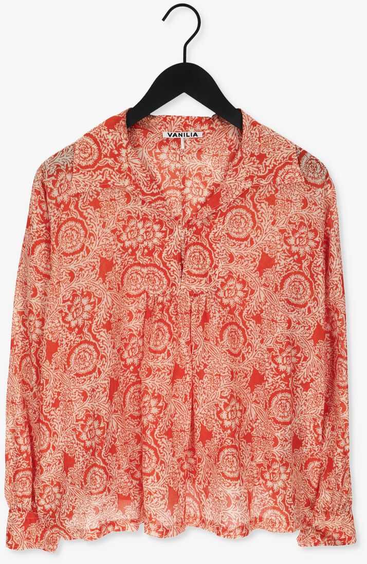 VANILIA oranje vanilia blouse ikat flower anorak