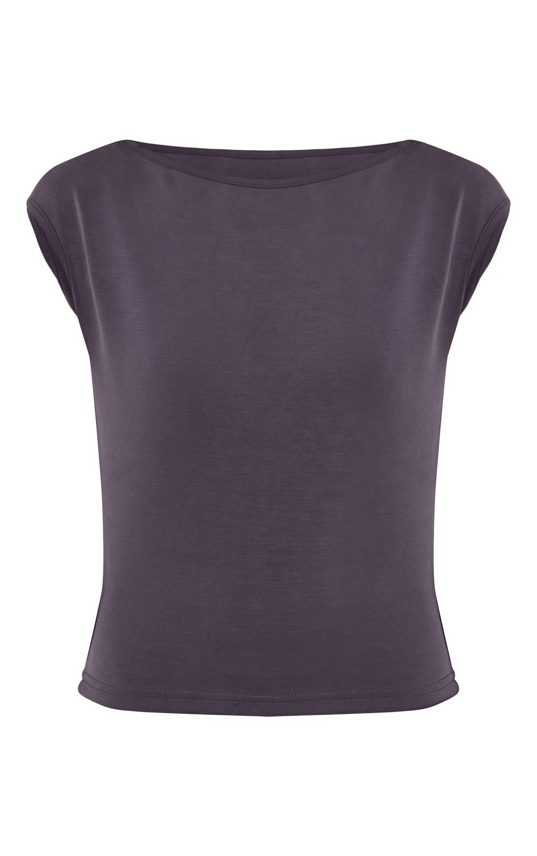 Charbon Haut Long Col Bateau Toucher Doux Premium