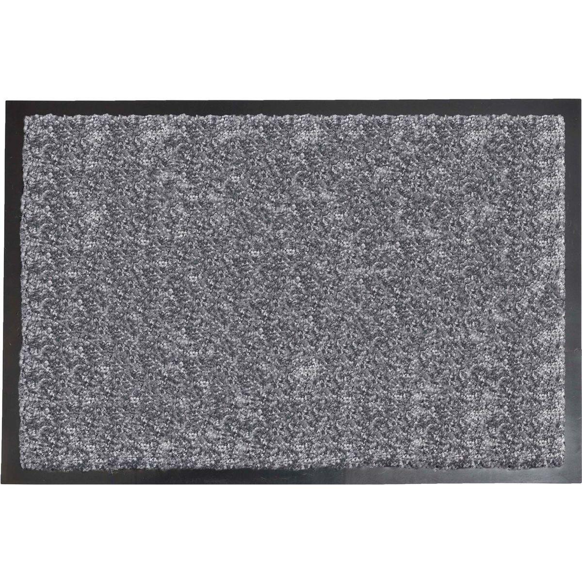 TAPIS BAPTISTE 80X120CM POLYAMIDE PVC BLEU GRIS CHINE