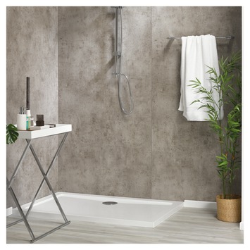 Dumawall XL kunststof wandbekleding Dark cement 4,68m² 90x260cm - 2 stuks