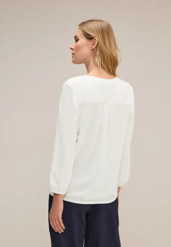 Tunikabluse mit Struktur - off white
