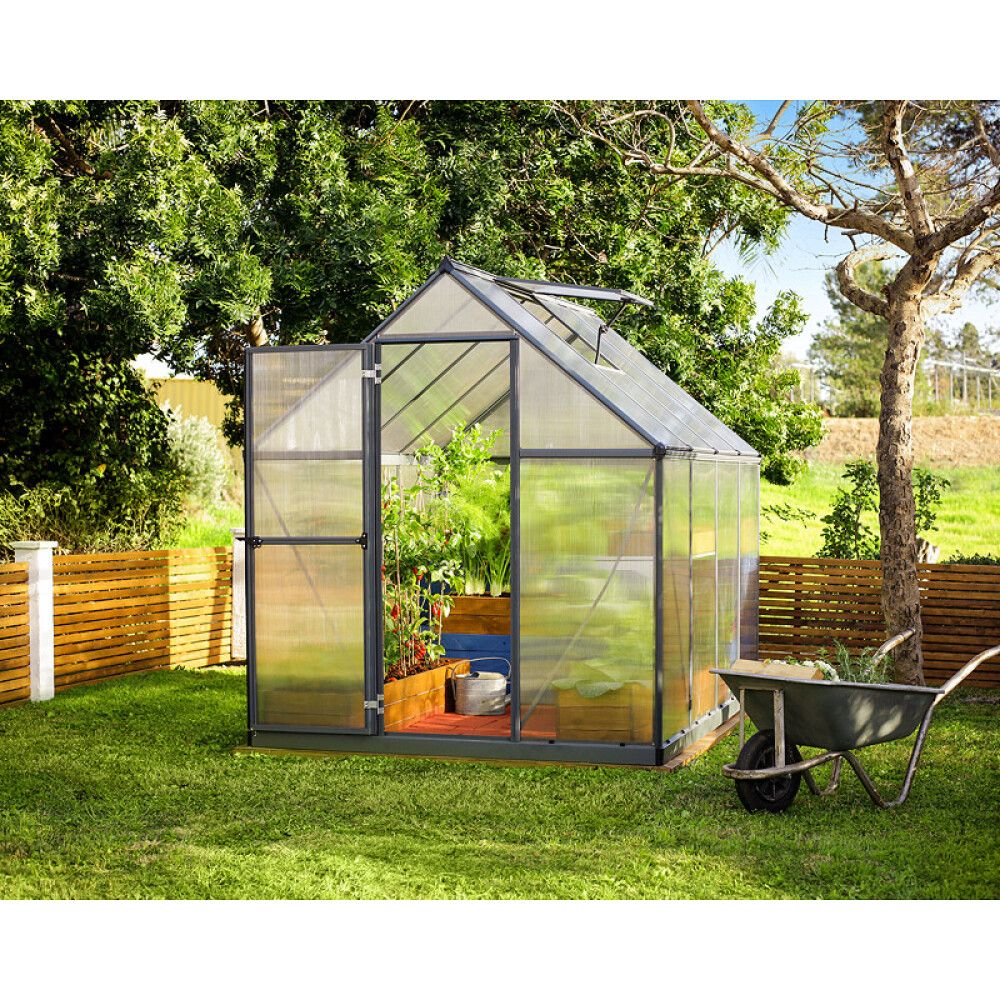 DRIVHUS CANOPIA MYTHOS ALU/POLY 4,6M² MØRKEGRÅ
