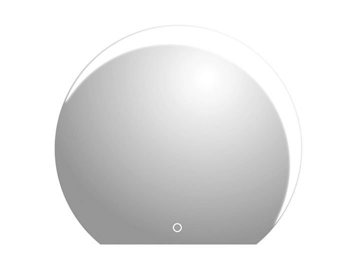 Miroir de salle de bains lumineux LED rond 80 x 90 cm, argenté, MPGlass Eclipse II