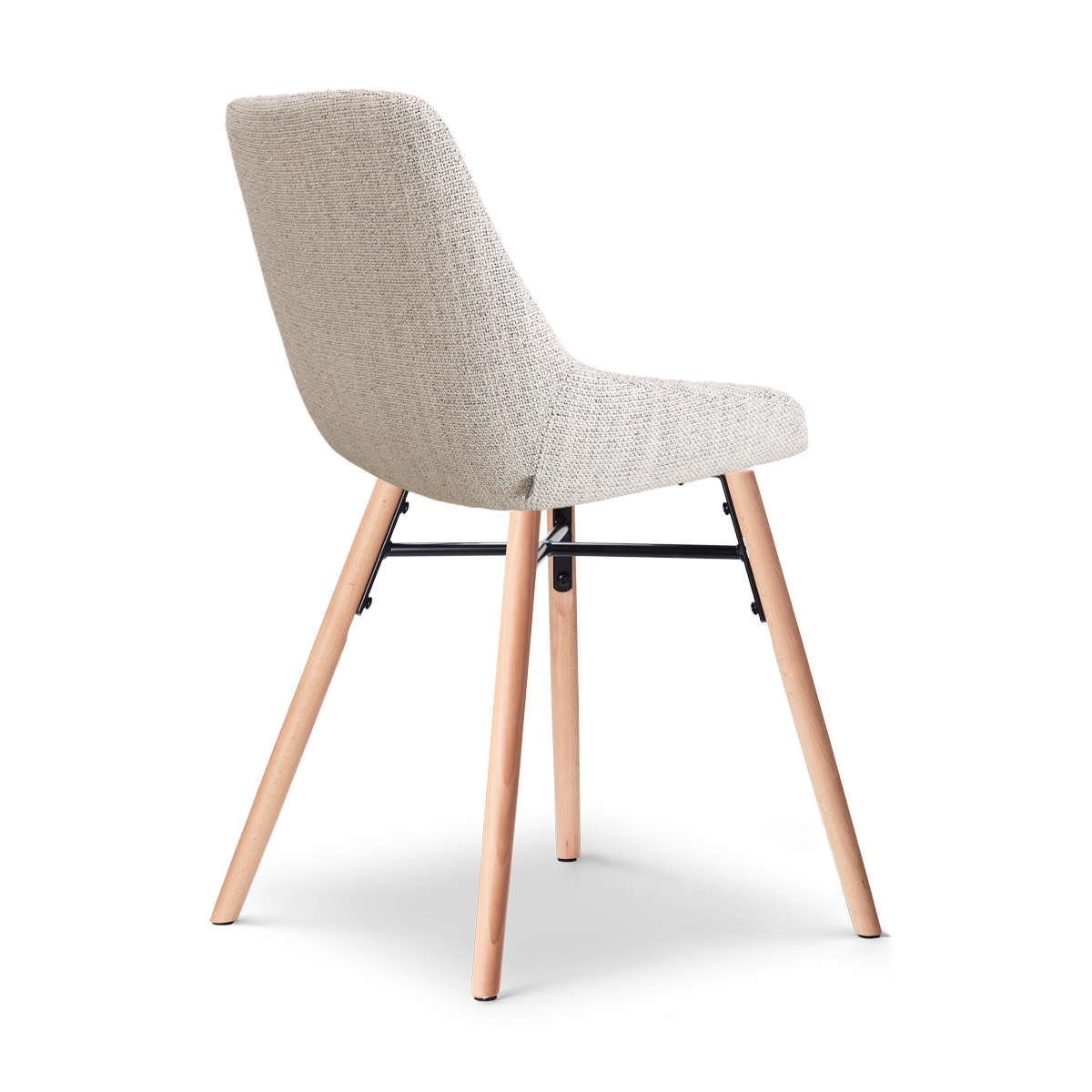 Eetkamerstoel Nena-Isa grijs beige gemêleerd - naturel