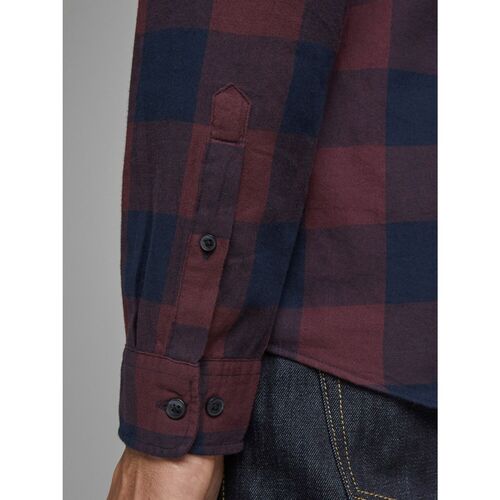 Jack & Jones - 12181602 GINGHAM-PORT ROYAL Rojo