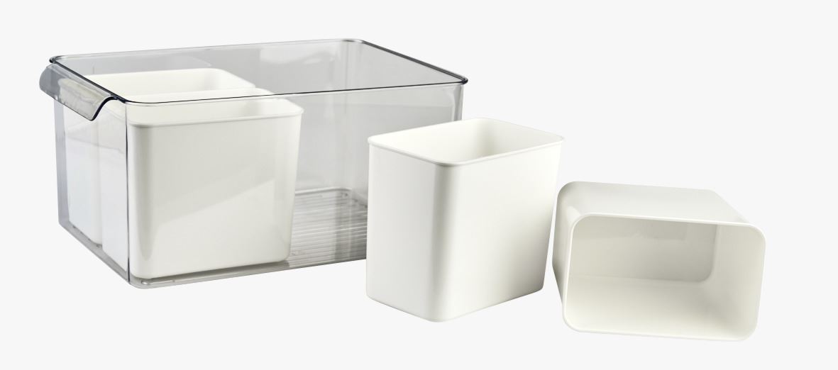 Oppbevaringsboks offwhite - 21x32,5x15,5 cm
