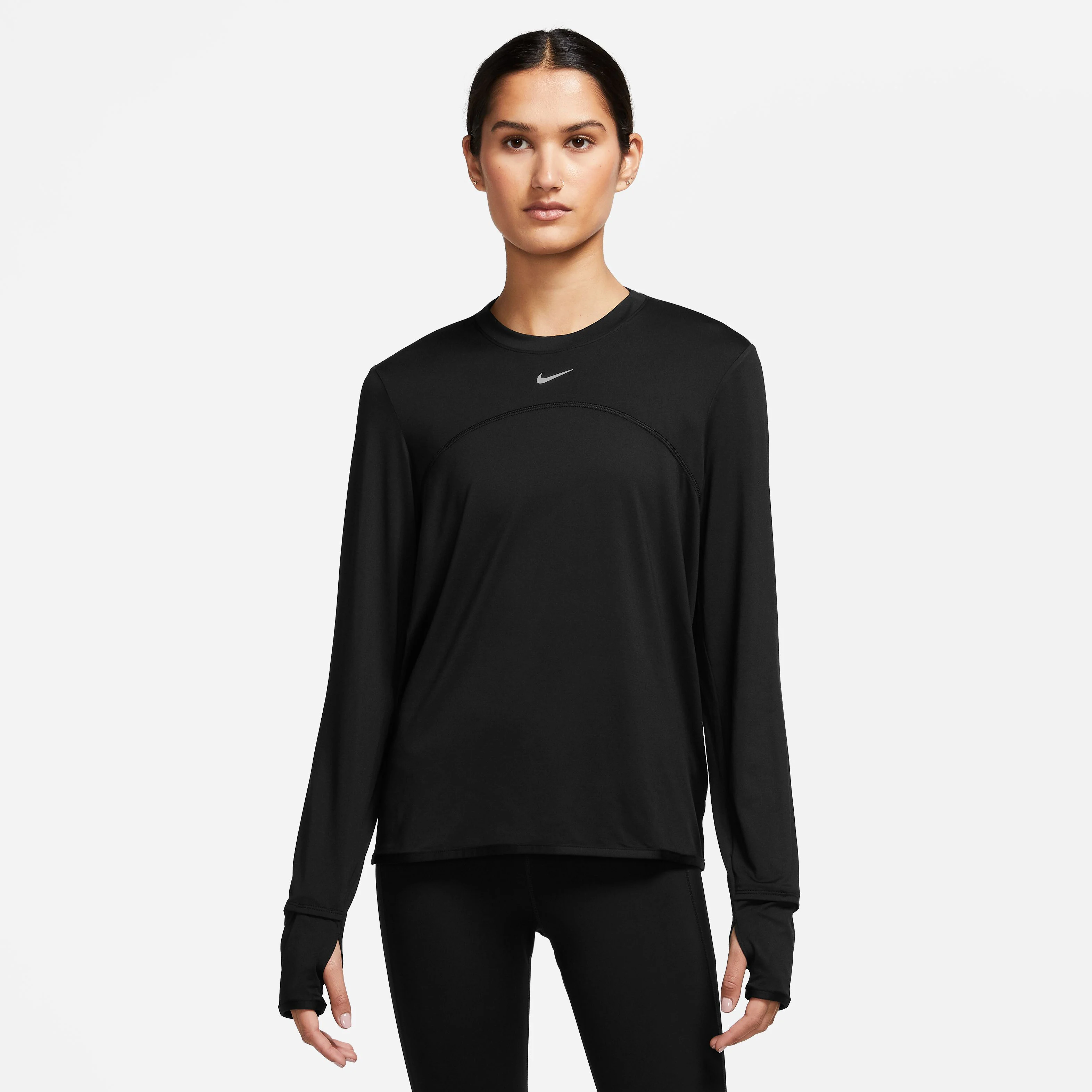 Nike Dri-Fit Swift Element UV Crew-Neck Top De Course Femmes - Noir