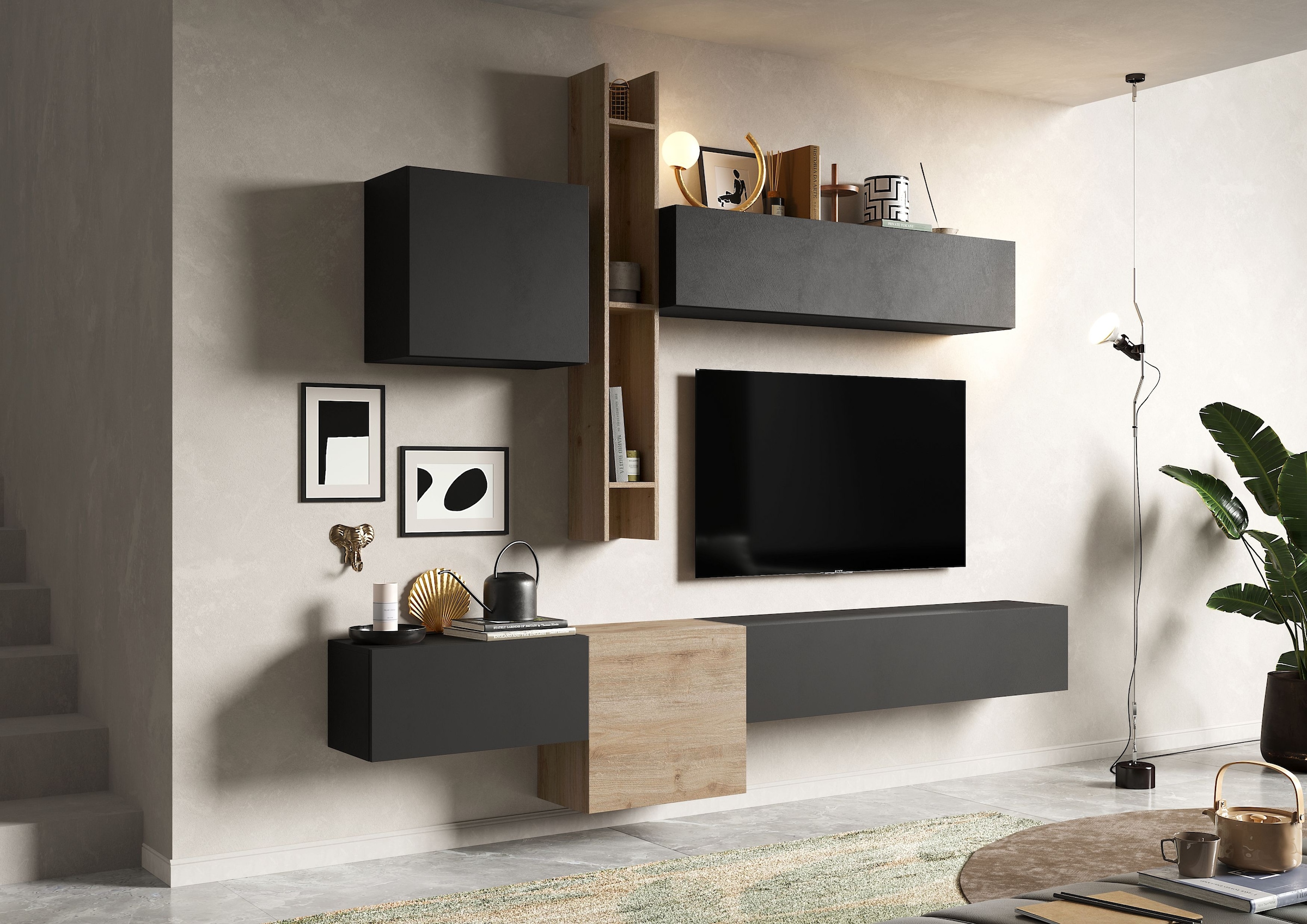 INOSIGN Wohnwand »Infinity, 6tlg. Breite 262 cm, Höhe variabel, Schrankwand, Anbauwand« 6 Stk. tlg.