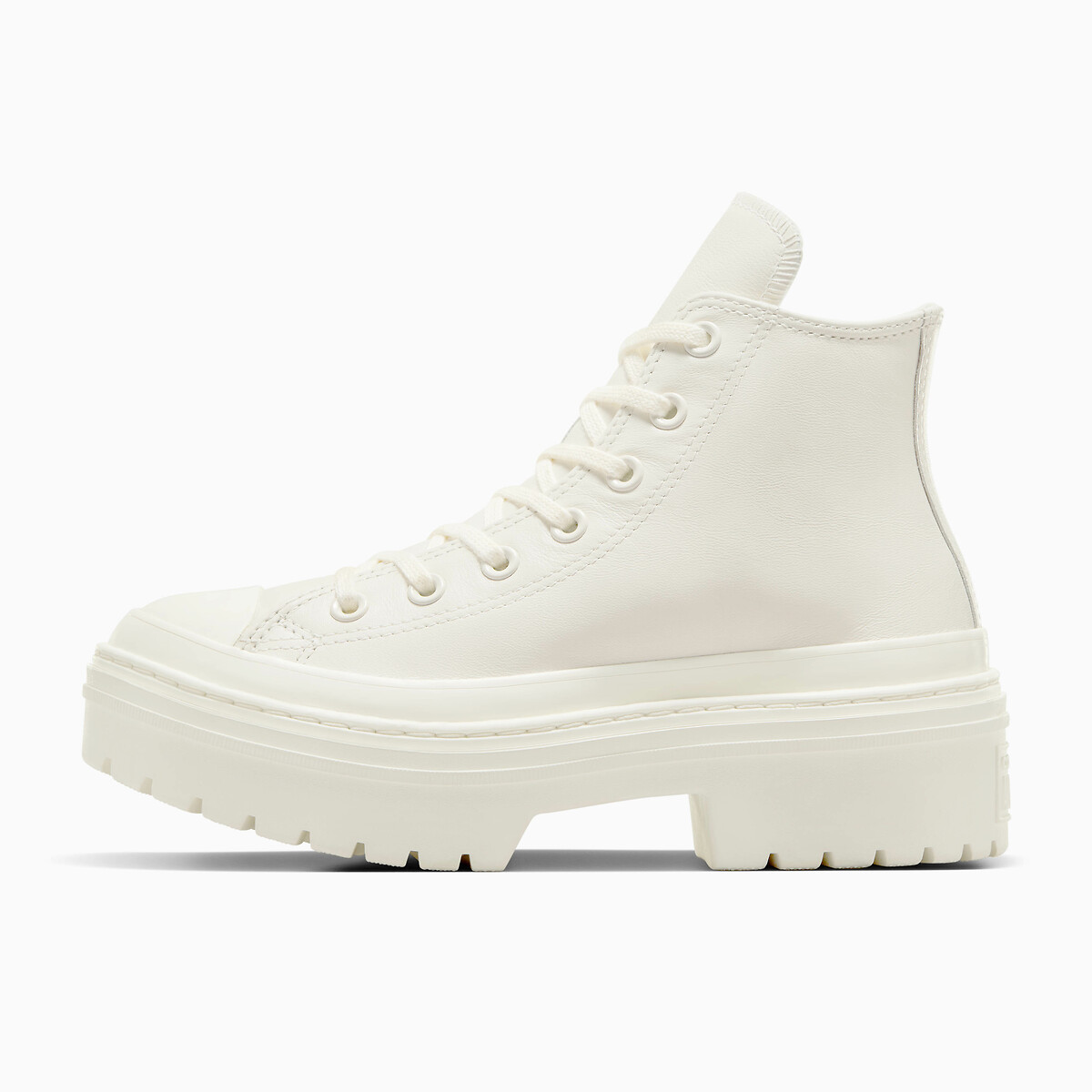 CONVERSE<br>Tênis All Star de couro com calcanhar tratorado