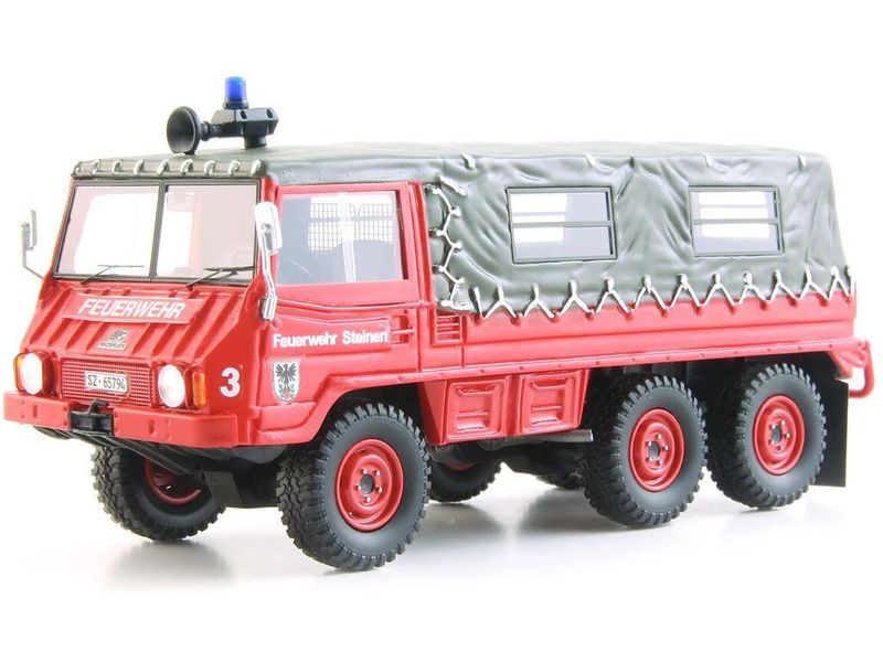 ACE Militärfahrzeug Steyr-Puch Pinzgauer FW Steinen 1:43 Detailreiches 6 x 6 Offroad-Modell aus Resin