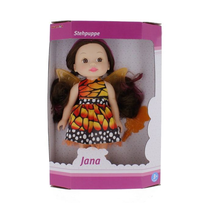 Besttoy - Stehpuppe Jana - Fee - Brünett - ca. 30 cm