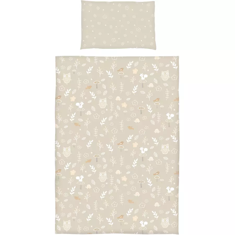 SONNE Bettwäsche taupe 100 x 135 cm