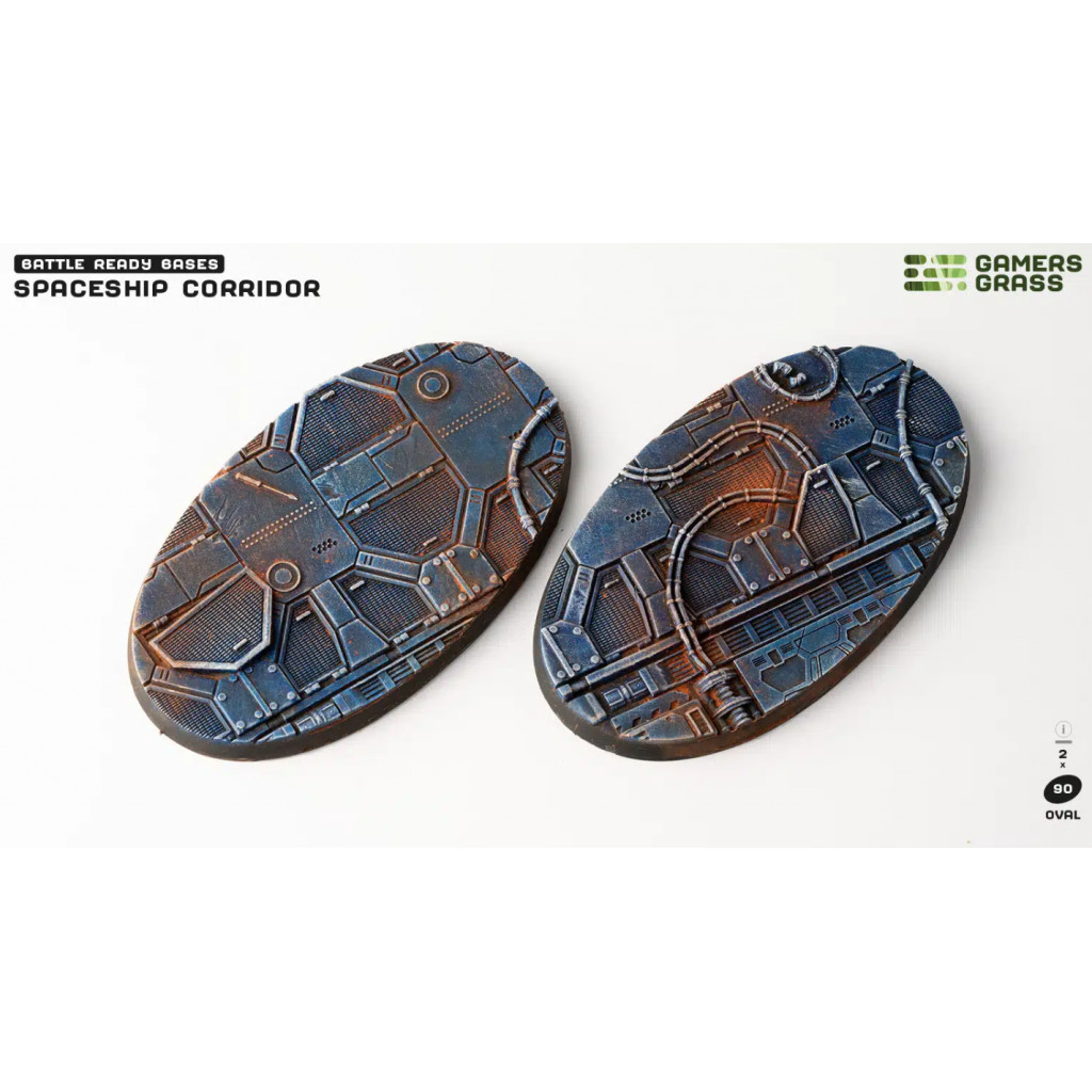 Spaceship Corridor Bases, Oval 90mm (x2)