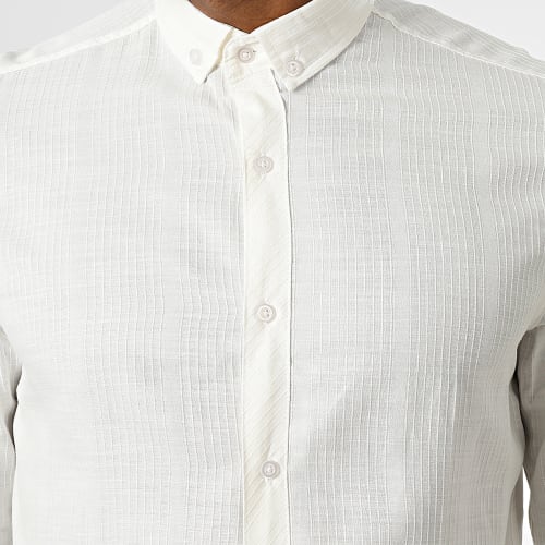 Chemise Manches Longues ML602EC Blanc Cassé
