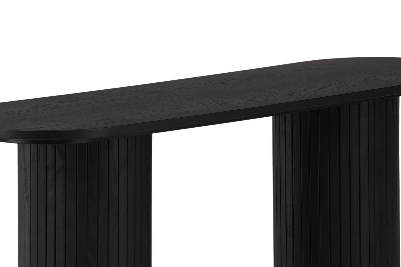 FjÃ´rd - Sidetable Zwart 130cm - Fineer - Bianca