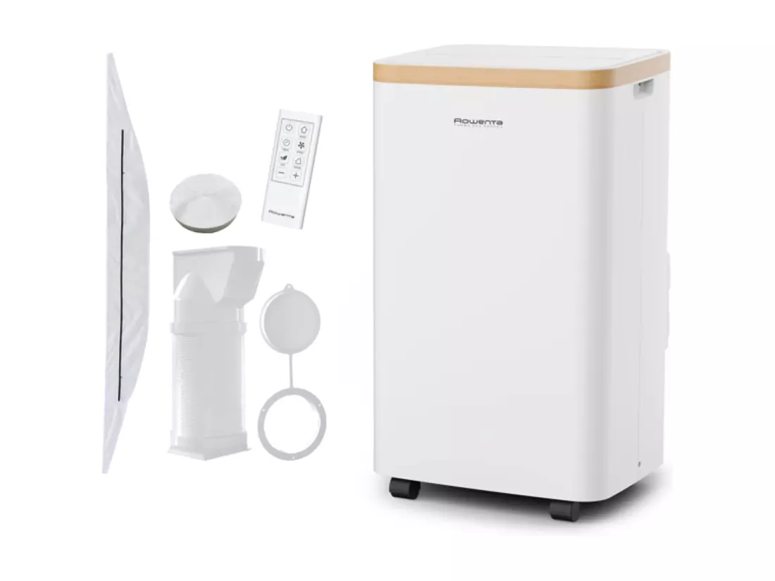 Rowenta Climatiseur mobile monobloc 3500w 46m2 avec kit fenêtre - au5620f0