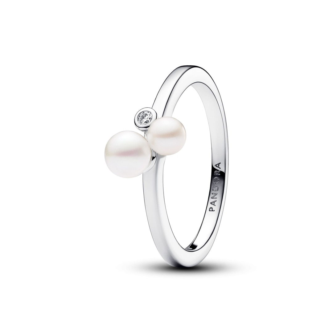 Pandora Timeless Duo Behandelte Süsswasserzuchtperlen Ring 925 Silber