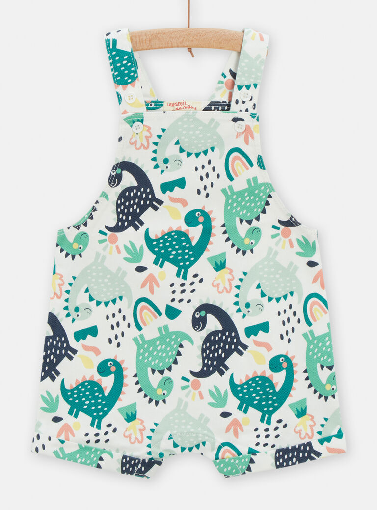 Salopette courte à motif dinosaure pour bébé garçon