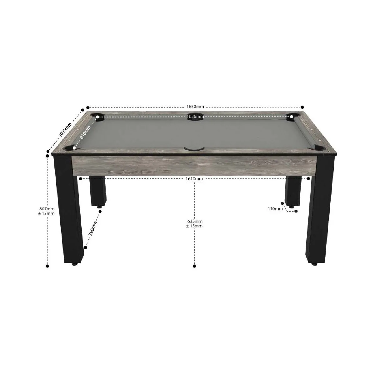 Jardindeco Billard Texas - Gris