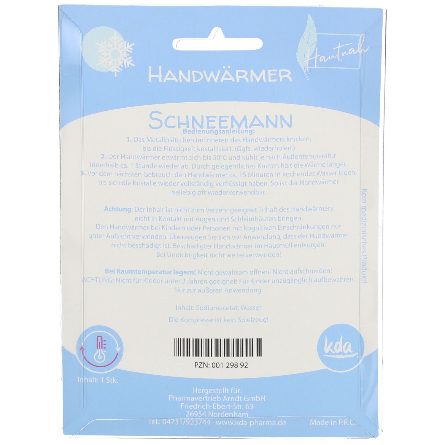 KDA® Handwärmer Schneemann