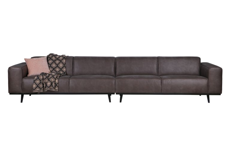 WOOOD Statement bank 4-zits 372cm,velvet honinggeel