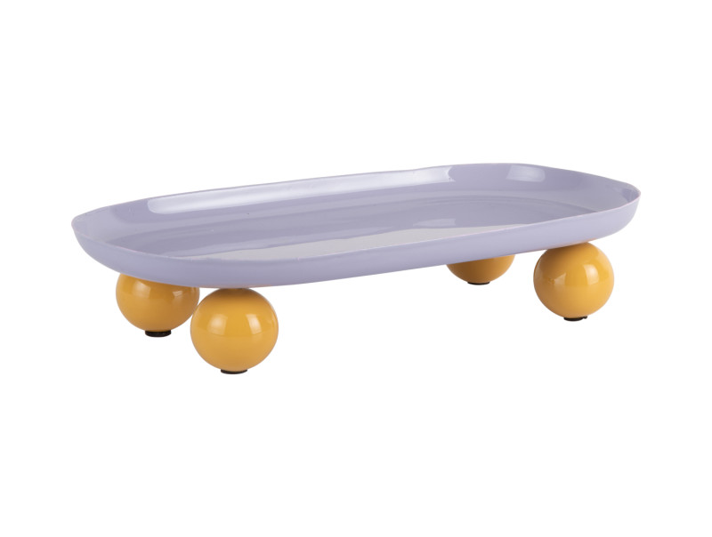 Tray Double Funky Oval Large PT4312PU Soft purple & bright yellow