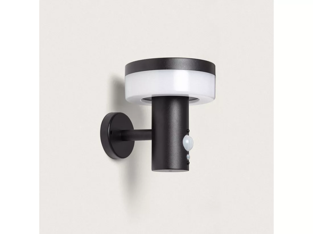 Applique Murale Extérieure Solaire LED 1.5W Aluminium avec Détecteur de Mouvement Ashier Noir