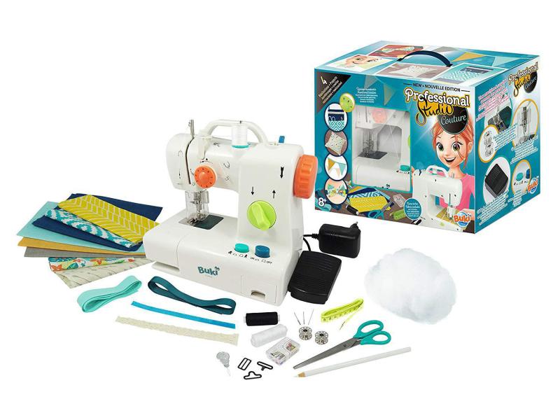 Buki Spiel-Nähset Professional Studio Nähmaschine Kinder-Nähmaschine