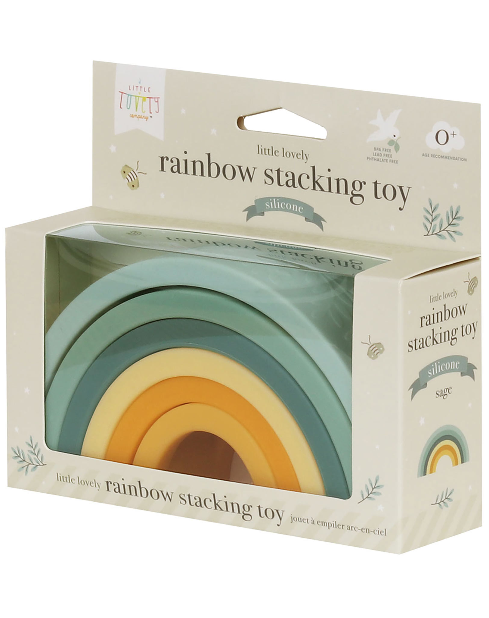 Stapelspielzeug RAINBOW in sage