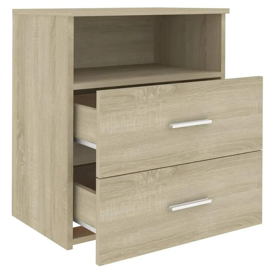 vidaXL - Nachtkastje - Bruin - Bewerkt hout