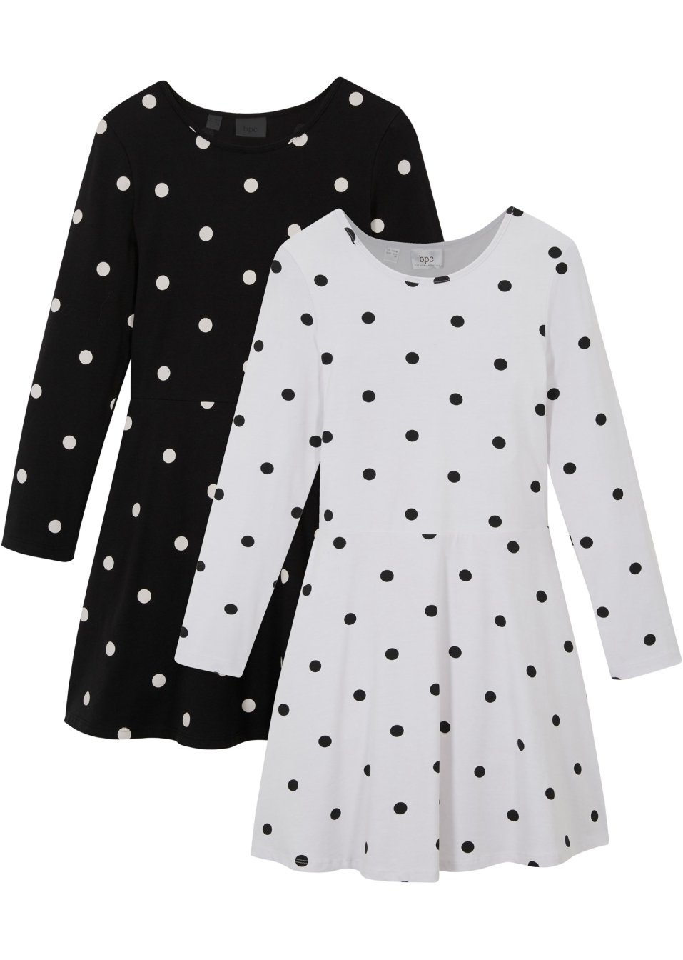 Lot de 2 robes T-shirt fille avec coton
