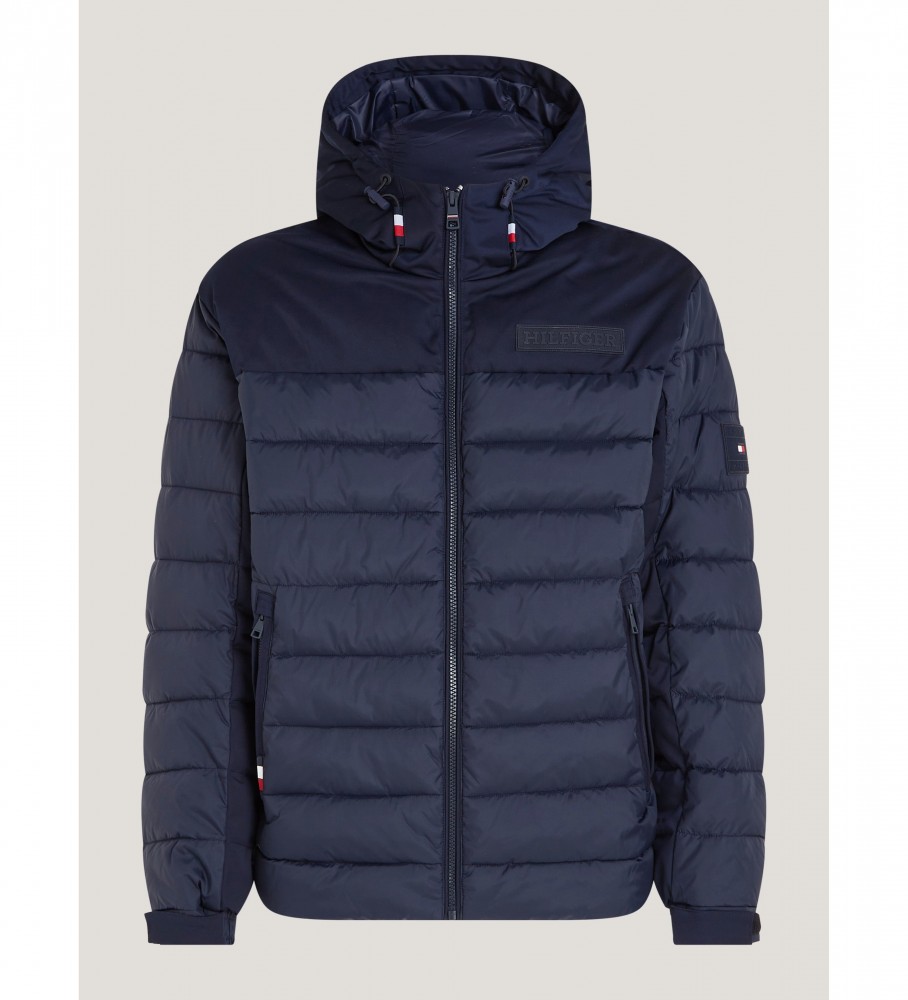 Jaqueta acolchoada Tommy Hilfiger em nylon reciclado azul-marinho