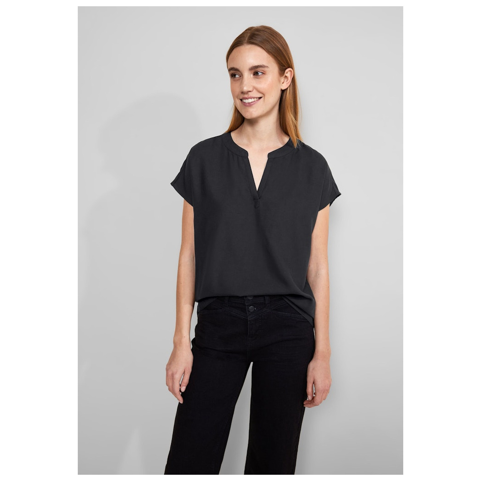 Street One QR Shirtblouse w splitneck sol