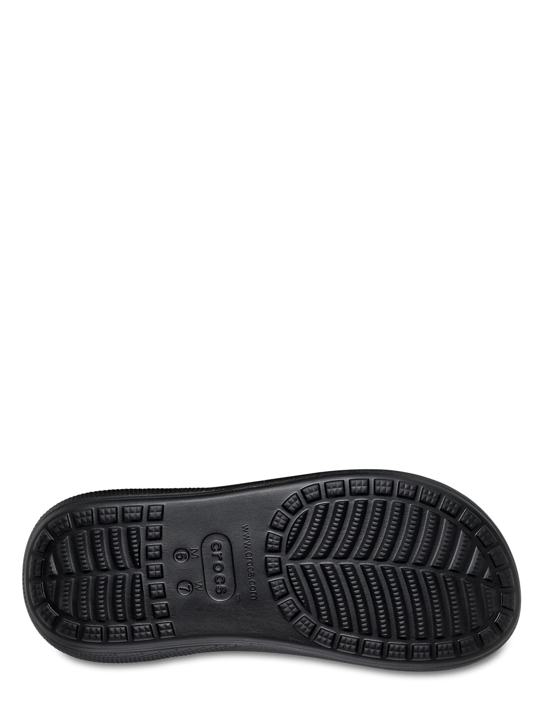 crocs sandales compensées femme classic crush sandal noir