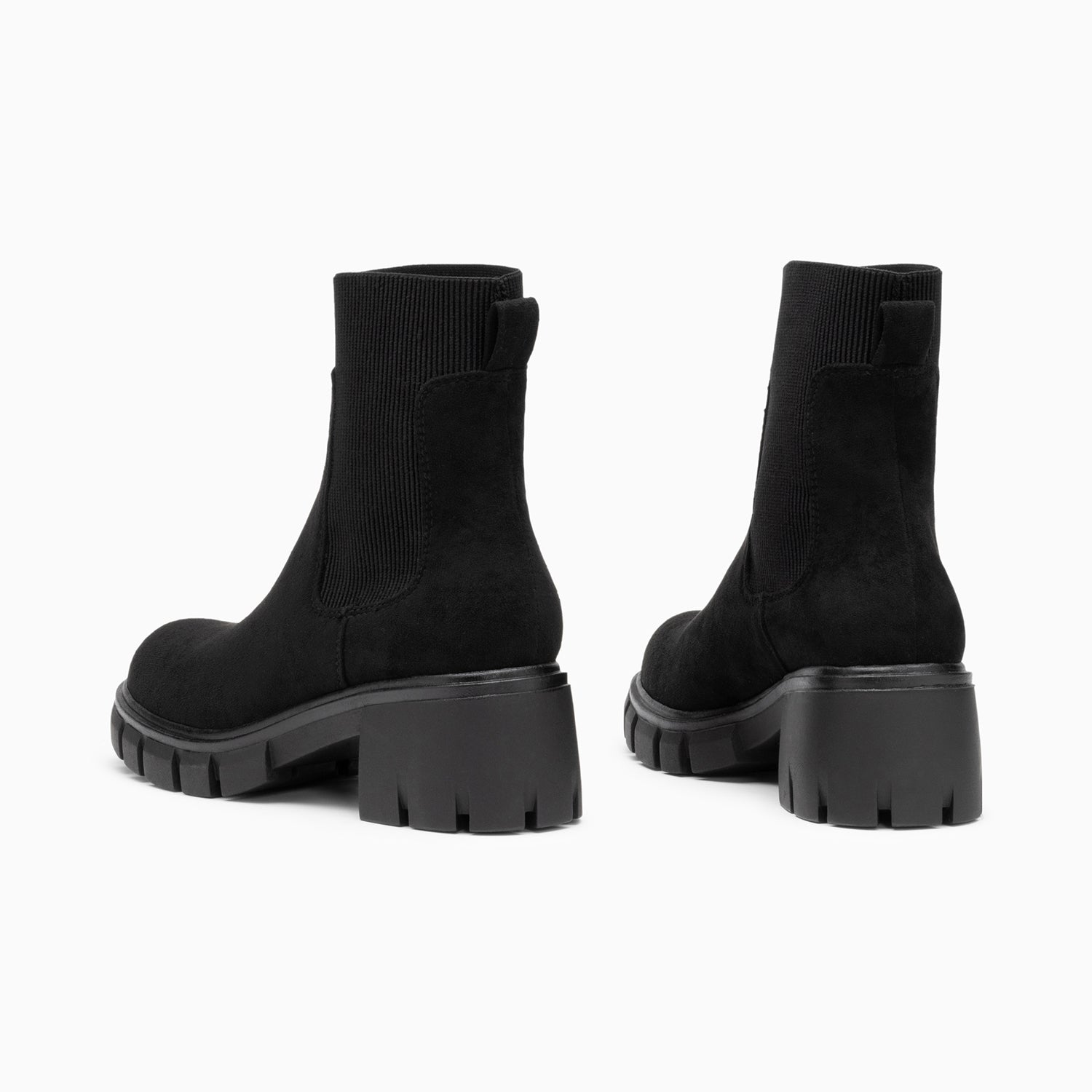 Bottines-Bottines Chelsea Valérie noires à talon cranté
