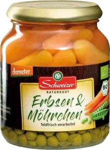 Schweizer Erbsen und Karotten, 370ml