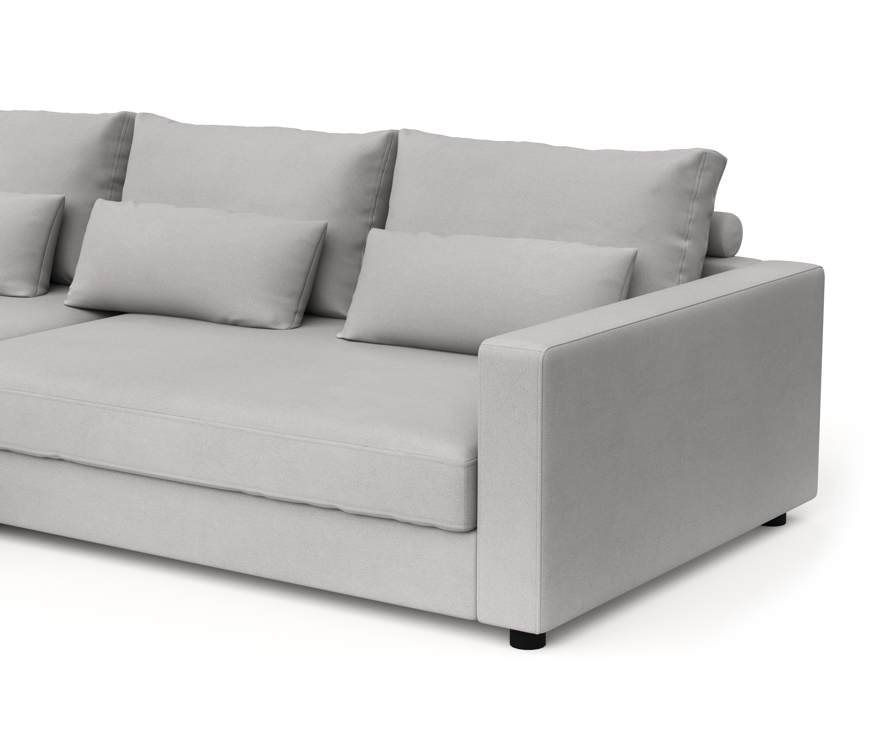 Ecksofa NAEL links hellgrau