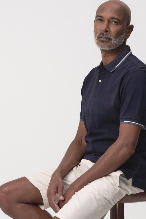 Campbell blauwe heren polo
