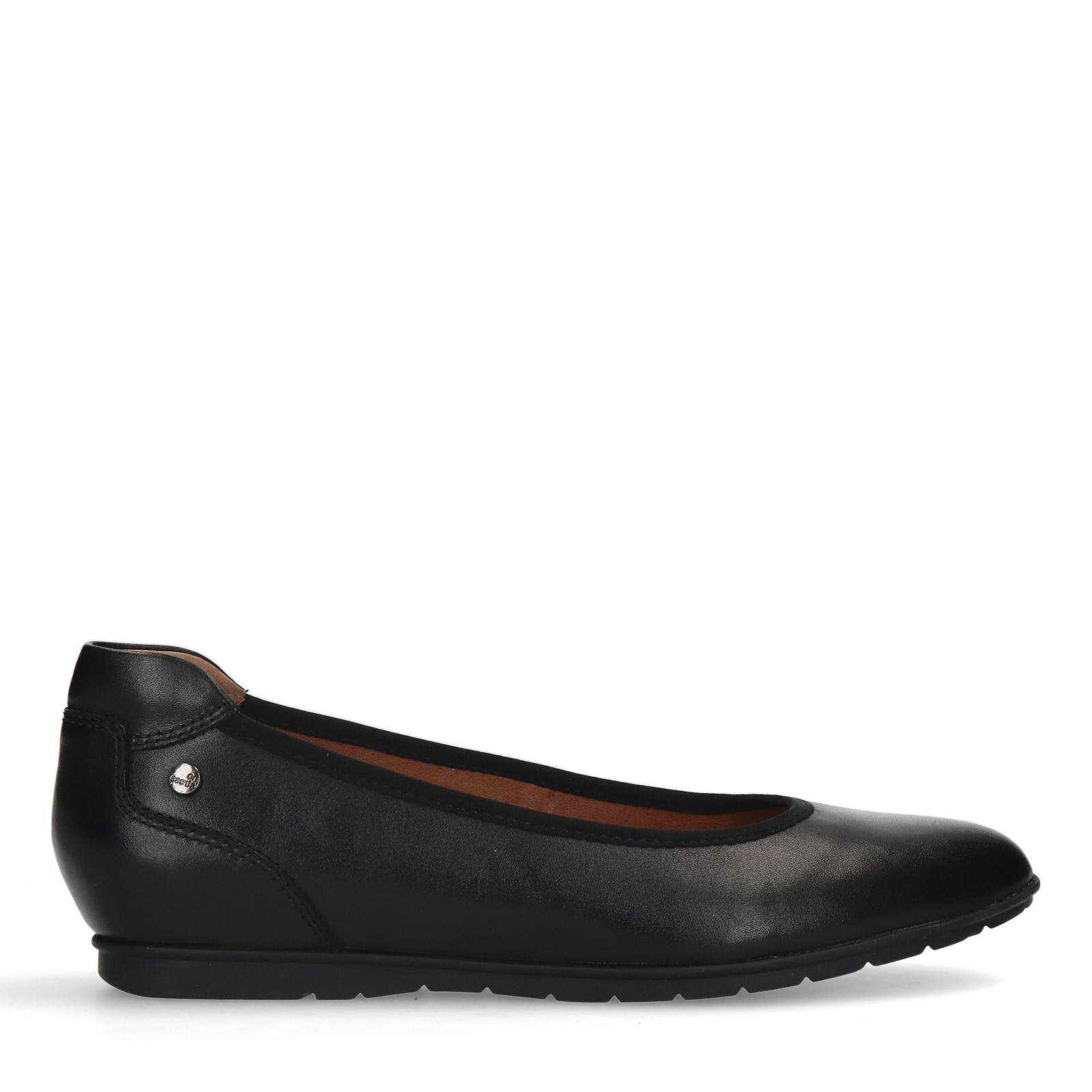 Zwarte leren ballerina's