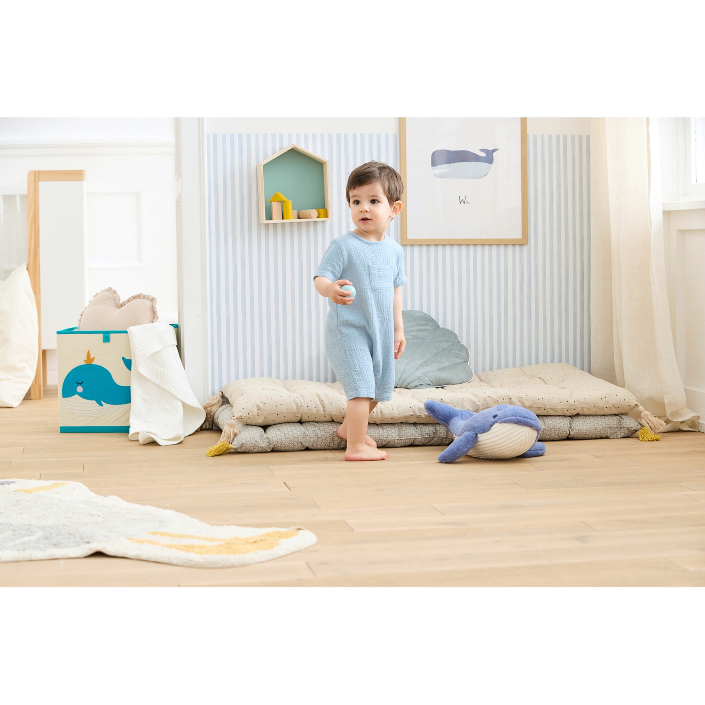 Bornino - Summer Beach Musselin-Spieler hellblau