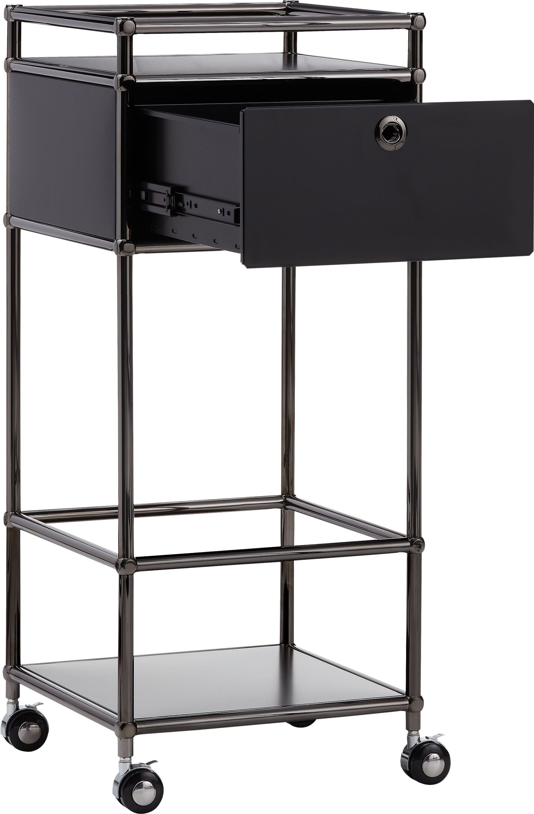 FLEXCUBE Servierwagen - Schwarz / B: 40.0 cm x T: 40.0 cm x H: 90.5 cm