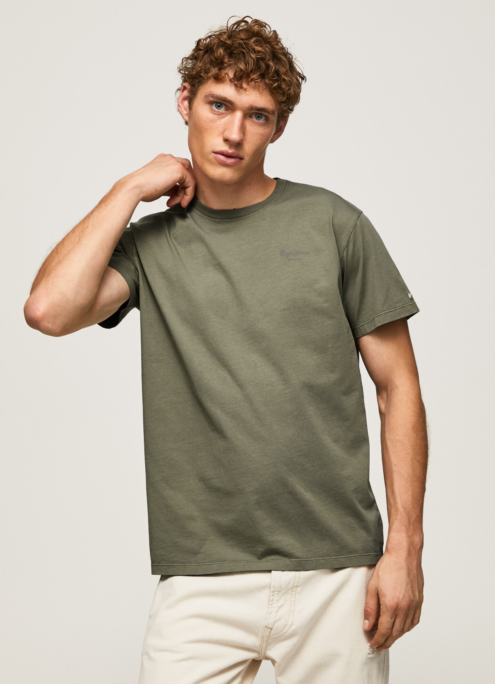 CAMISETA DE ALGODÃO COM LOGOTIPO ESTAMPADO - casting
