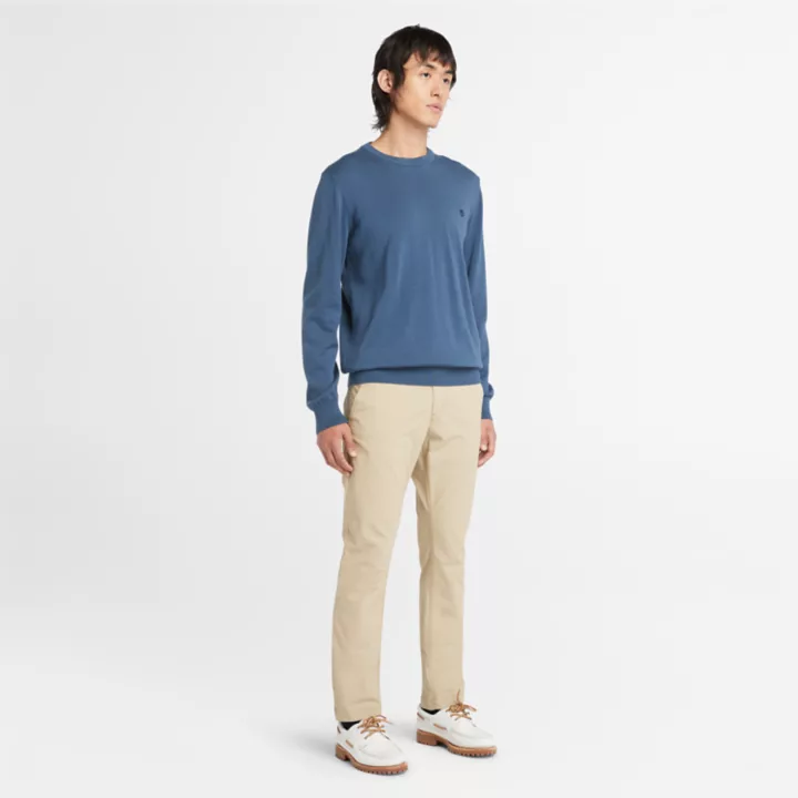 Chino en popeline pour homme en beige